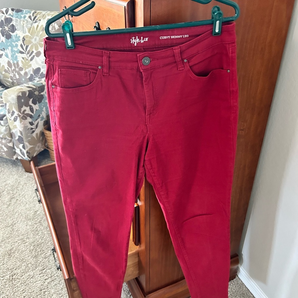Style & Co. Women's Red Jeans